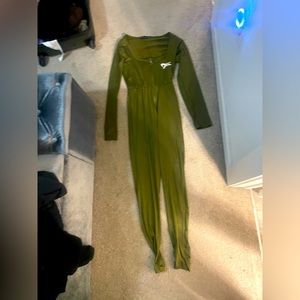 Pretty little things olive green one piece